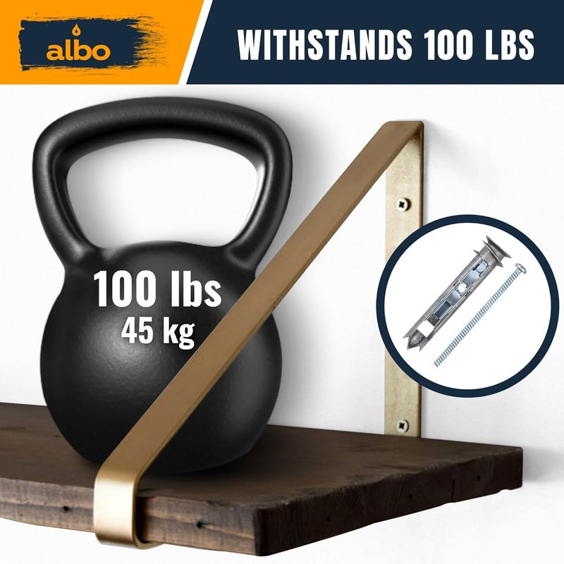 ALBO طقم مثبتات جدران جافة ذاتية الحفر EZ – مثبتات معدنية ثقيلة مع براغي (10 عبوة) – تحمل حتى 100 رطل – مثالية لبراغي التبديل للجدران الجافة والجدران المجوفة - Image 5